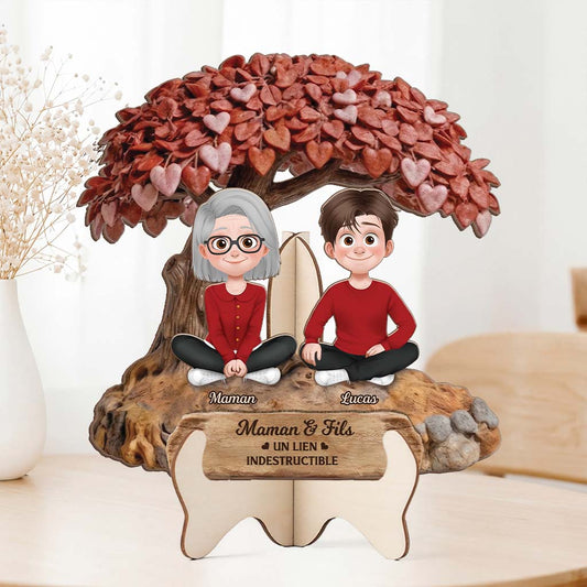 8503QFR2 plaque bois personnalisee cadeau maman et ses filles 8503qslza