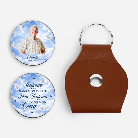 8518AFR1 calin de poche personnalise photo commemorative papa maman dans mon esprit 8518ajcpmb