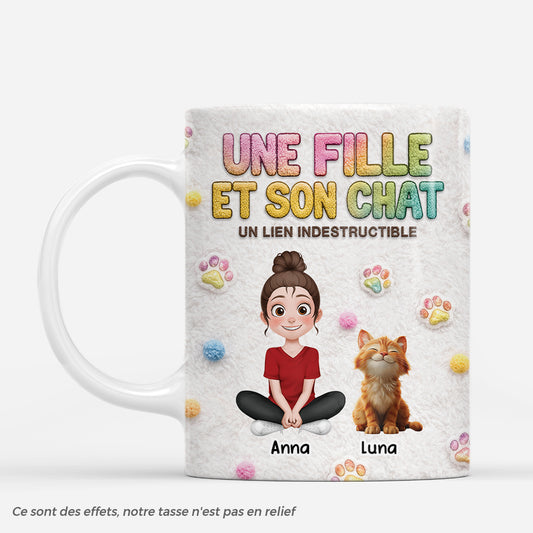 8532MFR1 effet dimpression 3d mug personnalise dessin un homme et son chat 8532mtptd