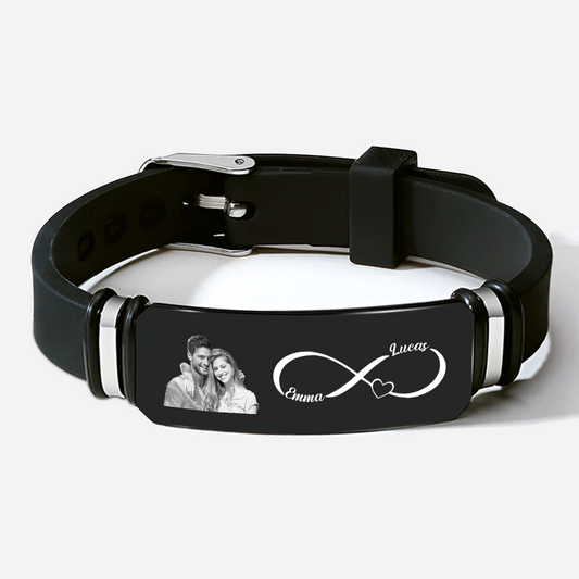 8553JFR1 bracelet couple personnalisable amour pour toujours 8553jnf5g