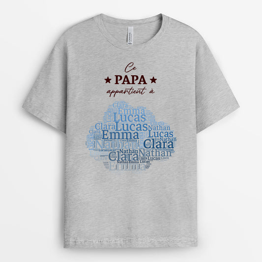 8643AFR2 tee shirt personnalise famille avec prenom maman papa mamie papy appartient a 8643a6p5a