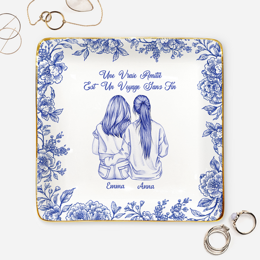 87152FR1 coupelle bijoux ceramique_ personnalisee pour amie une vraie amitie 87152ahcf