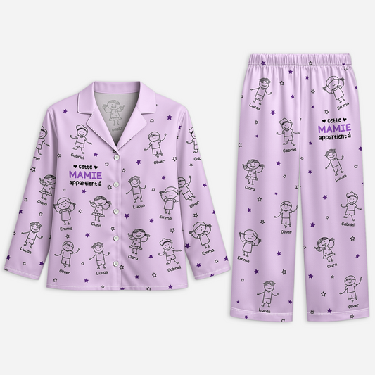 8739VFR1 pyjama personnalise famille ce papy cette mamie appartient a ses enfants 8739v8kma