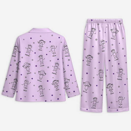 8739VFR2 pyjama personnalise famille ce papy cette mamie appartient a ses enfants 8739v8kma