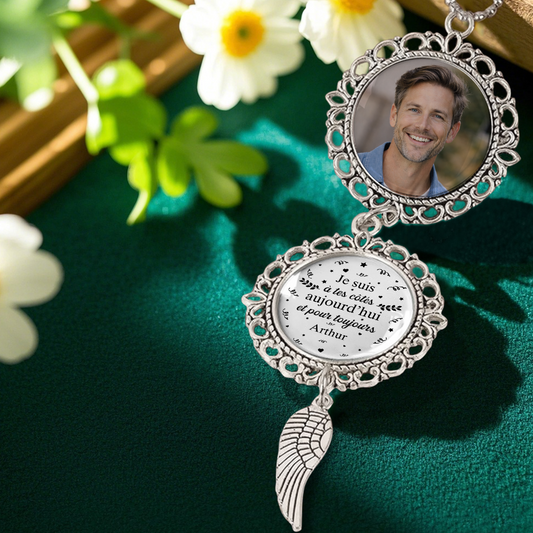 8761OFR1 pendentif voiture personnalise photo commemorative papa maman a tes cotes 8761o8vha_2