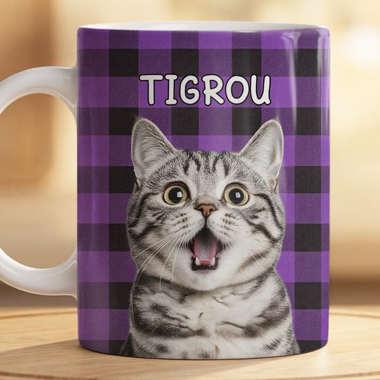 8763MFR2 mug personnalise chien chat avec photo cadeau chien original 8763m8chc