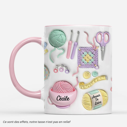 8932MFR1 effet dimpression 3d tasse personnalisee femme cadeau pour tricoteuse amour de laine 8932m8fsa