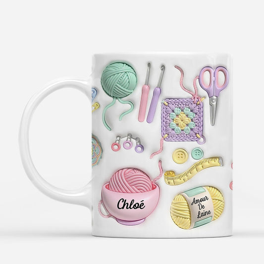 8932MFR2 effet dimpression 3d tasse personnalisee femme cadeau pour tricoteuse amour de laine 8932m8fsa