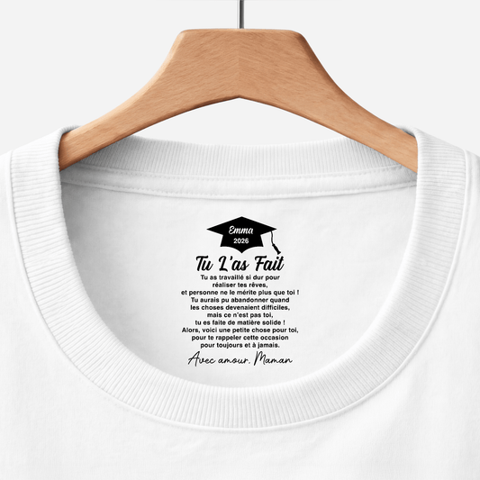 8938AFR1 tee shirt personnalise fille fils avec texte a l_interieur du col blanc cadeau felicitation diplome_ 8938aa8haa