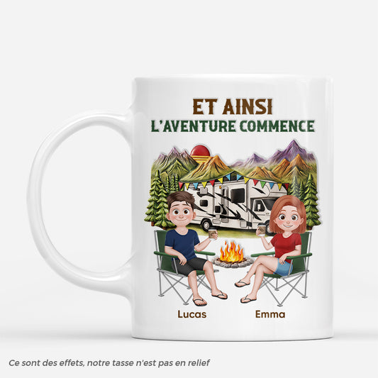 9030MFR1 effet dimpression 3d et laventure commence mug personnalise couple camping 9030mtqwg_6c22cd25 4849 4fae a1dd 5ef5a5662fe3