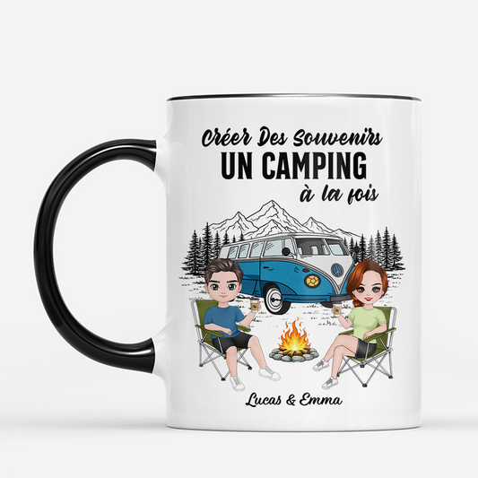 9031MFR1 mug personnalise couple dessin creer des souvenirs au camping 9031mtfcg
