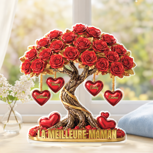 9070AFR1 effet dimpression 3d meilleure maman mamie bloc acrylique personnalise forme decoupee 9070ar6qpa