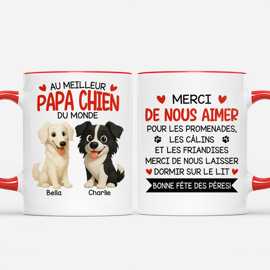 9109MFR1 mug personnalise chien bonne fete des meres a la meilleure maman chien 9109mac1c