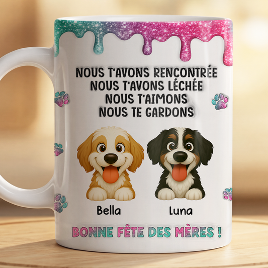 9225MFR2 effet dimpression 3d mug personnalise chien bonne fete des meres cadeau fan de chien 9225m8eac