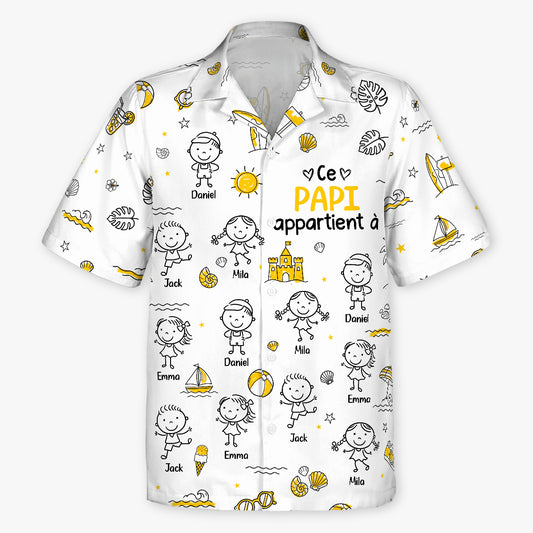 9271AFR1 chemise hawaienne personnalisee_ cadeau ete mamie papy appartient a 9271aasyaa