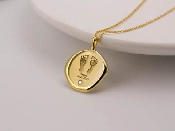 Pendentif personnalisé - Idée cadeau papa naissance émotionnelle