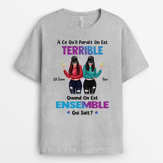0125AFR2 Cadeau Personnalise T shirt Soeurs Meilleures Amies_30bc1058 ad0a 4b6e babd 17cdcc8c3d56
