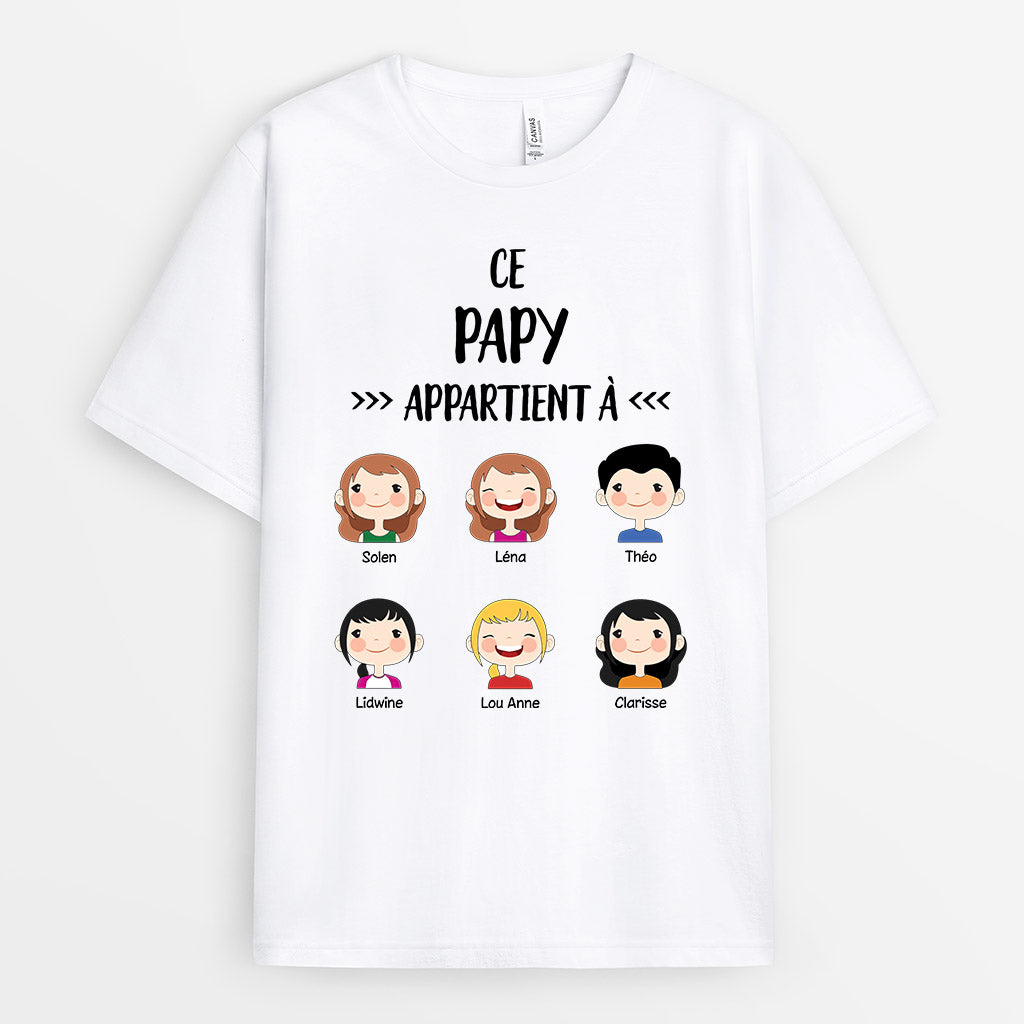 0141AFR1 present Personnalise T shirt enfants papa papi_03c3e51f 99d7 4d5f a4b7 52f4058e95c8