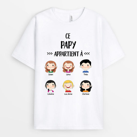 0141AFR1 present Personnalise T shirt enfants papa papi_03c3e51f 99d7 4d5f a4b7 52f4058e95c8