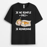 T-shirt Je Ronfle Pas Je Ronronne Personnalisé