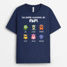 T-shirt Petits Monstres De Papi Papa Personnalisé