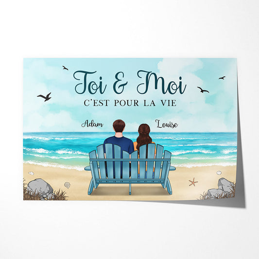 0482S535GFR1 Present Personnalise Poster Personnes Couples Plage_8b3105f9 db15 4970 901b 669b5a9f9d0b