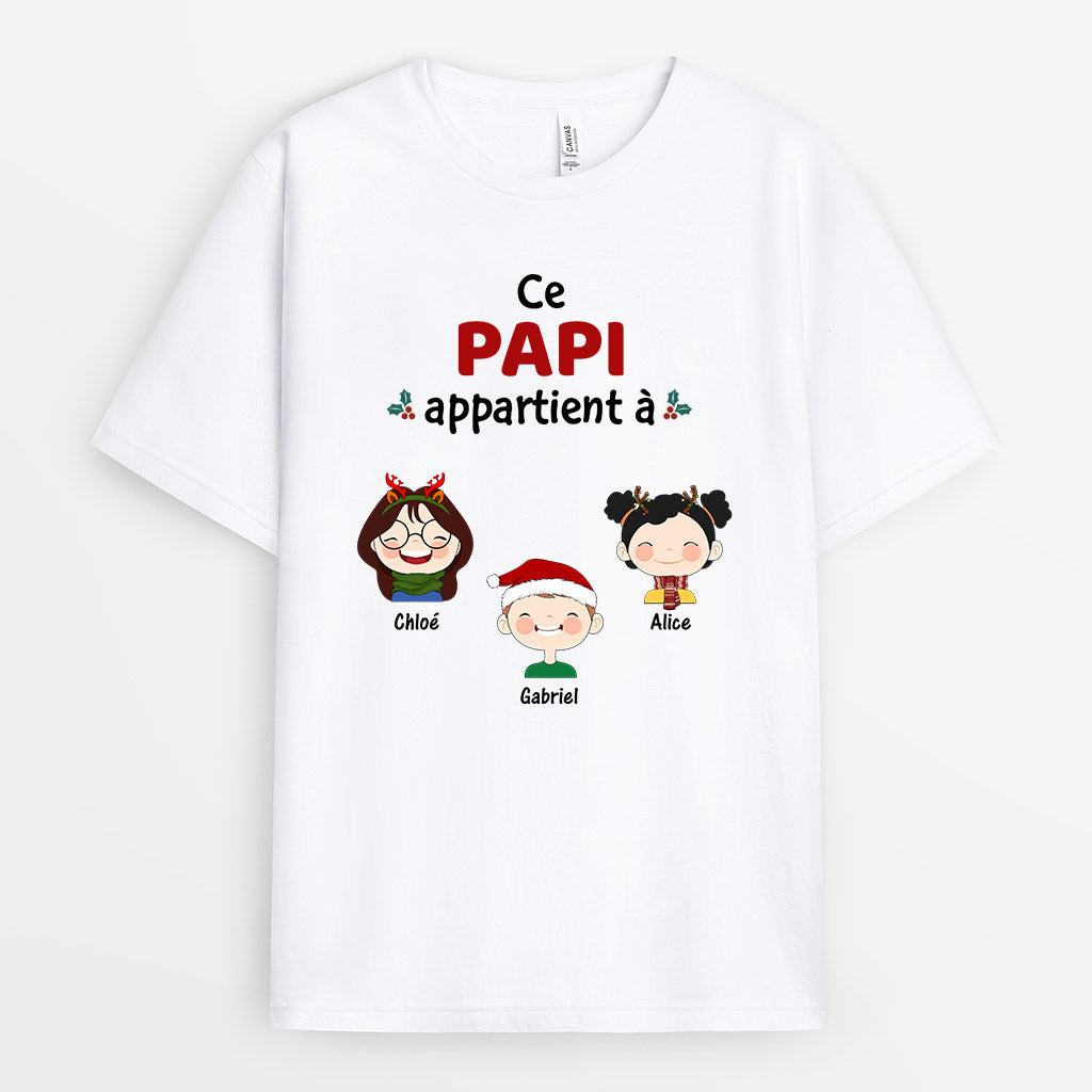0495AFR1 present Personnalise T shirt enfants Papi Papa_a55f904b 75a2 4ca3 9943 149600a05a5f