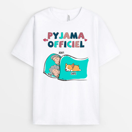 0553AFR1 Cadeau Personnalise T shirt Pyjama Officiel Couples Amoureux des Chiens_84d931fd 136e 4252 a3b4 be726cb53e39