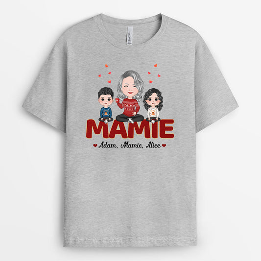 0634AFR1 Cadeau Personnalise T shirt Maman Enfants Maman Mamie Noel_ddab8947 ee8c 43a1 893e 9a176d87d266