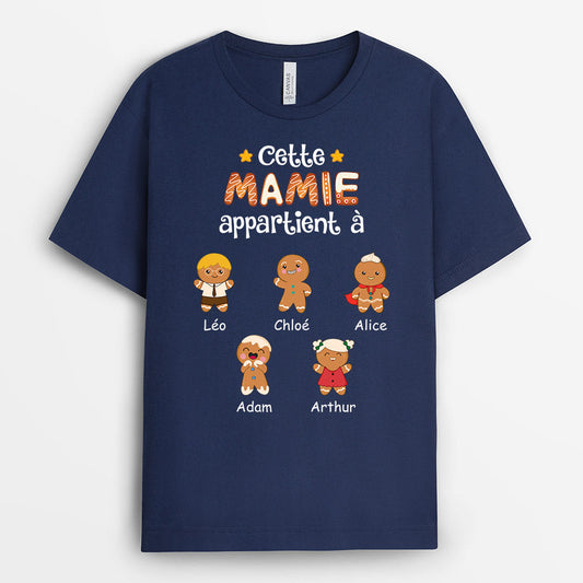 0721AFR1 Cadeau Personnalise T shirt Cookies Petits enfants Maman Mamie_4122422c 9717 4d7c a372 e0d1fb8ed845