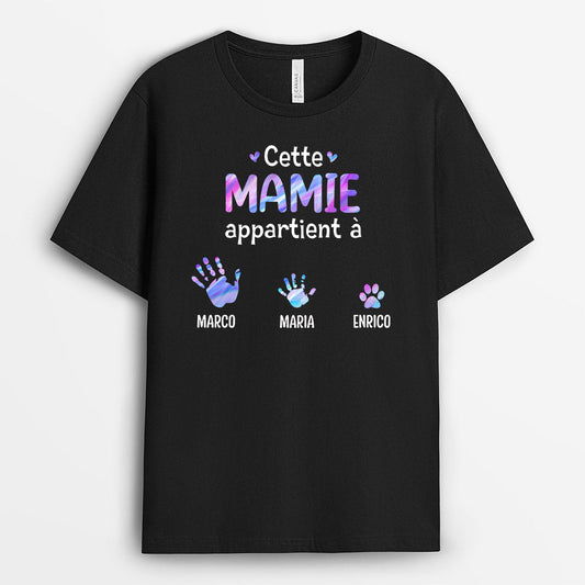 0748AFR2 Cadeau Personnalise T shirt Mamie Maman_1c3cff8b 0810 45bd 83ce dfde30f06b44