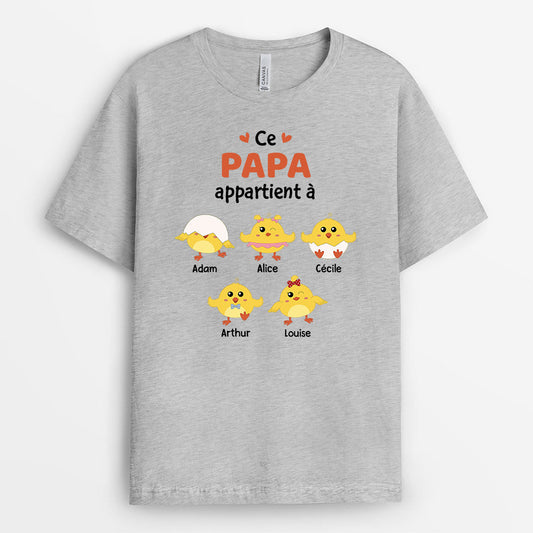 0750AFR2 Cadeau Personnalise T shirt Enfants Papi Papa_61e71ee8 ded6 4cd2 b2d2 11cdf838c322