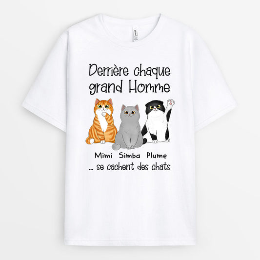 0763AFR1 Cadeau Personnalise T shirt Chat Amoureux des Chats_6612e1ca cfaf 4e29 af55 bf271859fcfe