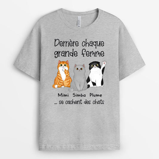 0763AFR1 Cadeau Personnalise T shirt Chat Amoureux des Chats_9a97f882 ea51 4486 b5dd 3a83b459361e