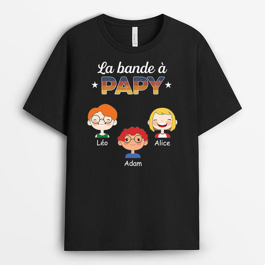 0793AFR3 Cadeau Personnalise T shirt Bande Papa Papi_a6e1d2e6 66c2 4fe4 b79f b37f040e7575