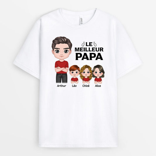 0824AFR2 Cadeau Personnalise T shirt Meilleur Papi Papa_0674b9bc 9ffb 4811 b1b4 bab198acb296