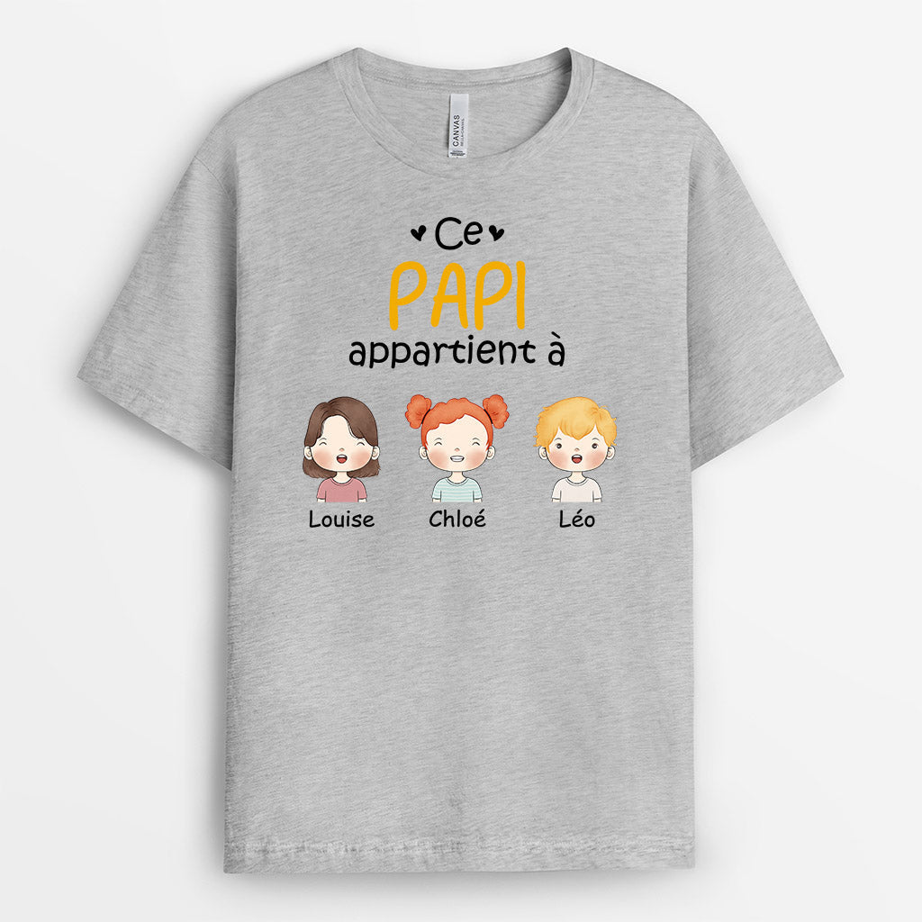 0827AFR2 Cadeau Personnalise T shirt Papa Papi_09424b4c 21ef 4166 a45a 91ea3a76bc99