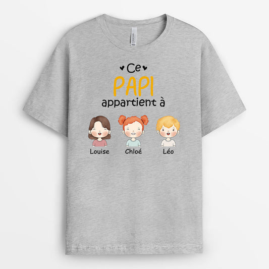 0827AFR2 Cadeau Personnalise T shirt Papa Papi_09424b4c 21ef 4166 a45a 91ea3a76bc99