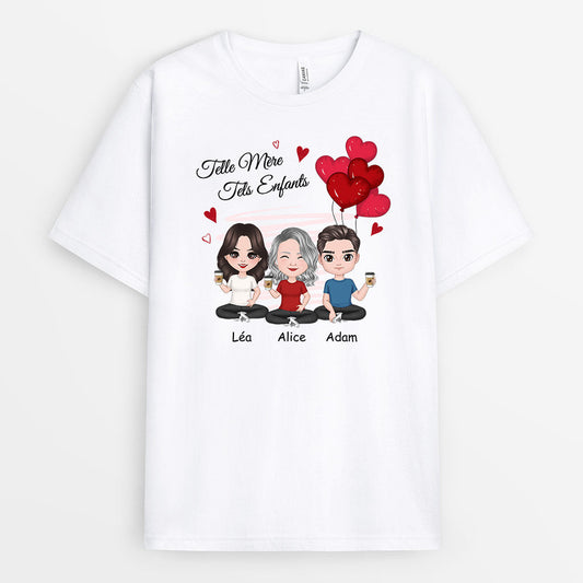 0831AFR1 Cadeau Personnalise T shirt Mere Fille Maman Mamie_8fa0087f 5fb5 4dc9 a3a6 49bb930853a3