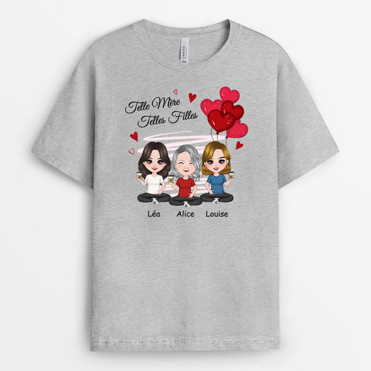 0831AFR2 Cadeau Personnalise T shirt Mere Fille Maman Mamie_159dce30 2994 4a37 b6e0 670f4f6d7977