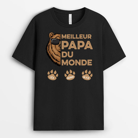 0850AFR2 Cadeau Personnalise T shirt Meilleur Papi Papa_a0ac4fe5 42a6 4839 b1c4 e6aa41d7f536
