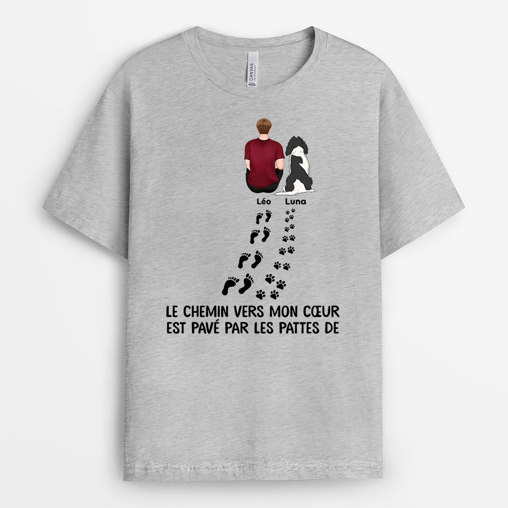 0852AFR2 Cadeau Personnalise T shirt Chemin Amoureux des Chiens_6b7c16a3 b501 4c4f a412 aa42754c1120