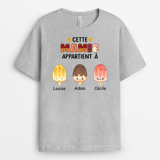 0876AFR2 Cadeau Personnalise T shirt Mamie Maman