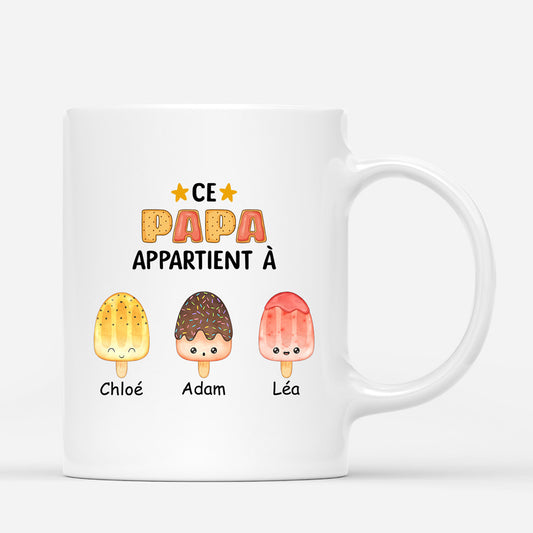 0876MFR1 Cadeau Personnalise Mug Glace Papy Papa
