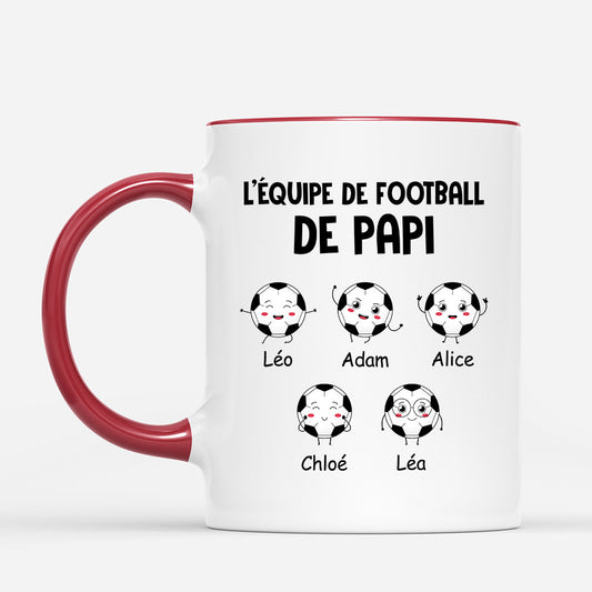 0893MFR2 Cadeau Personnalise Mug Equipe Football Papa Papy