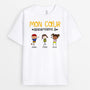 0904AFR1 Cadeau Personnalise T shirt Coeur Papa Papy