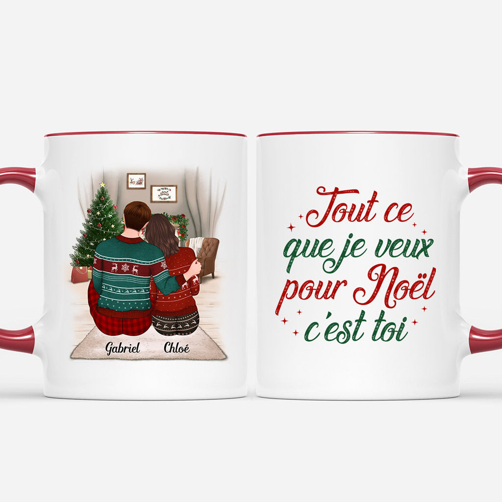 Mug Tout Ce Que Je Veux Pour Noël Couple Personnalisé - Cadeau Plus