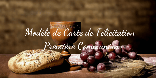 Carte de Félicitation Première Communion