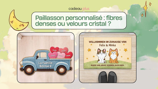 Paillasson personnalisé fibres denses ou velours cristal