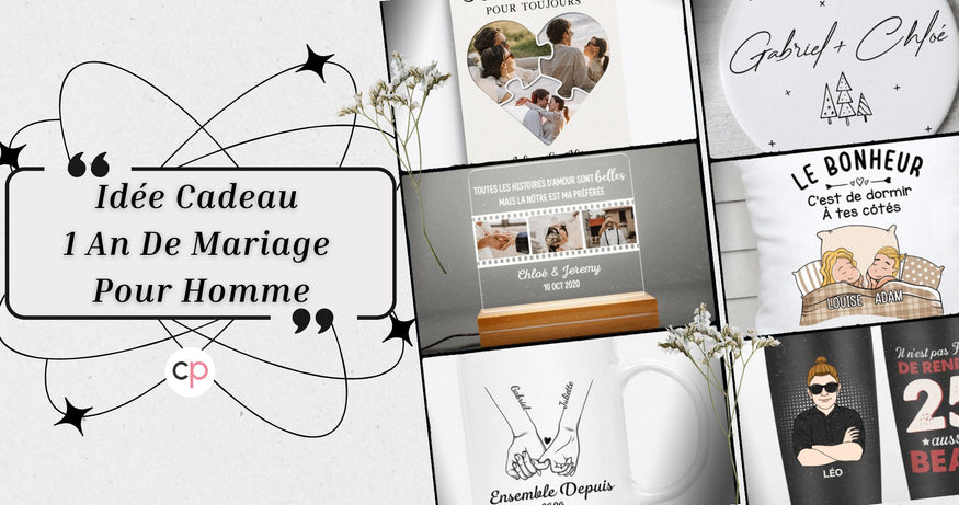 idée cadeau 1 an de mariage pour homme